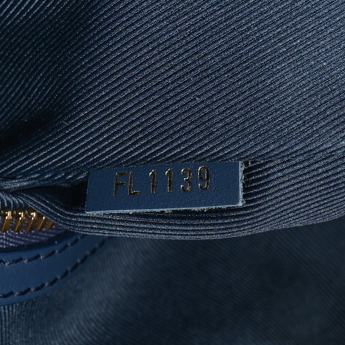 Monogram Denim Chalk Backpack Navy