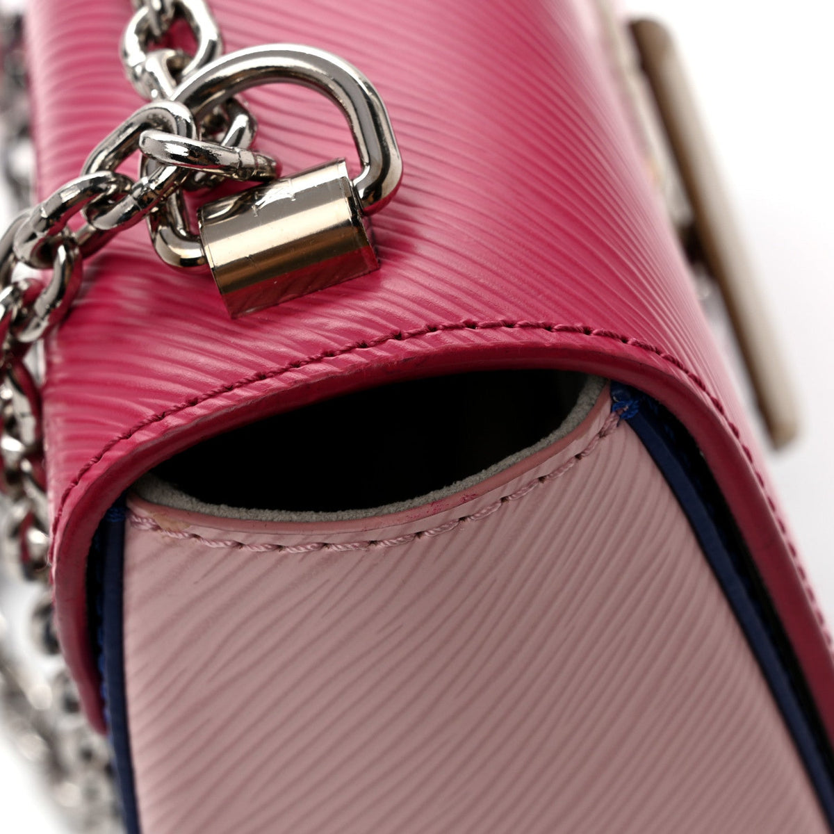 Epi Twist Shoulder Bag MM Pink Blue