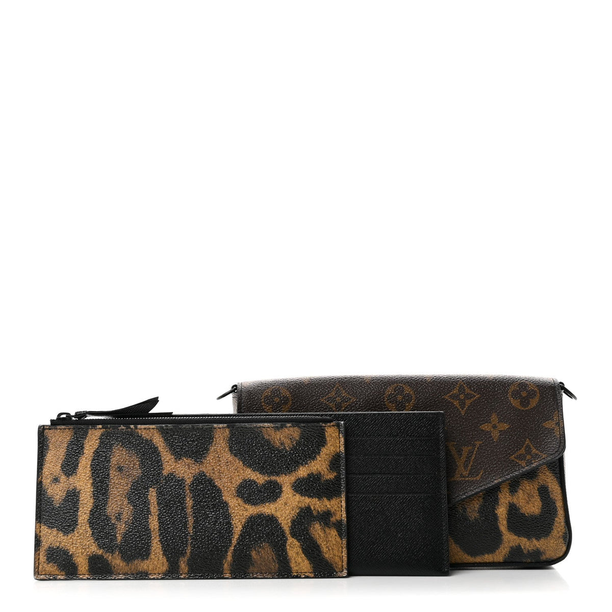 Monogram Animal Print Pochette Felicie Chain Wallet