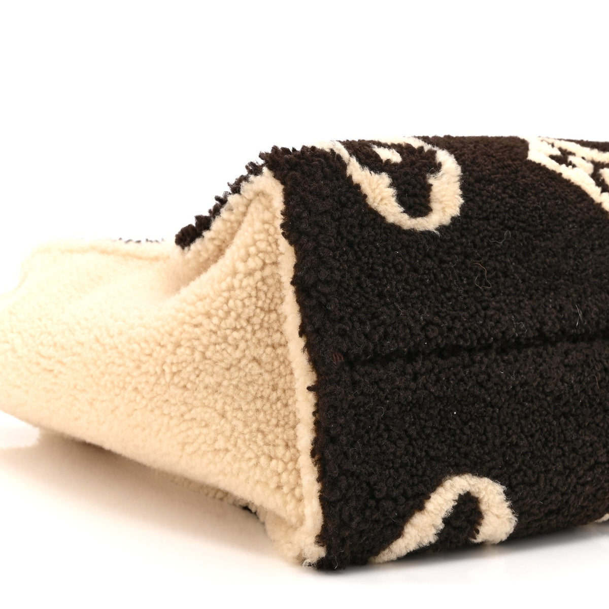 Shearling Monogram Giant Teddy Onthego GM Black White