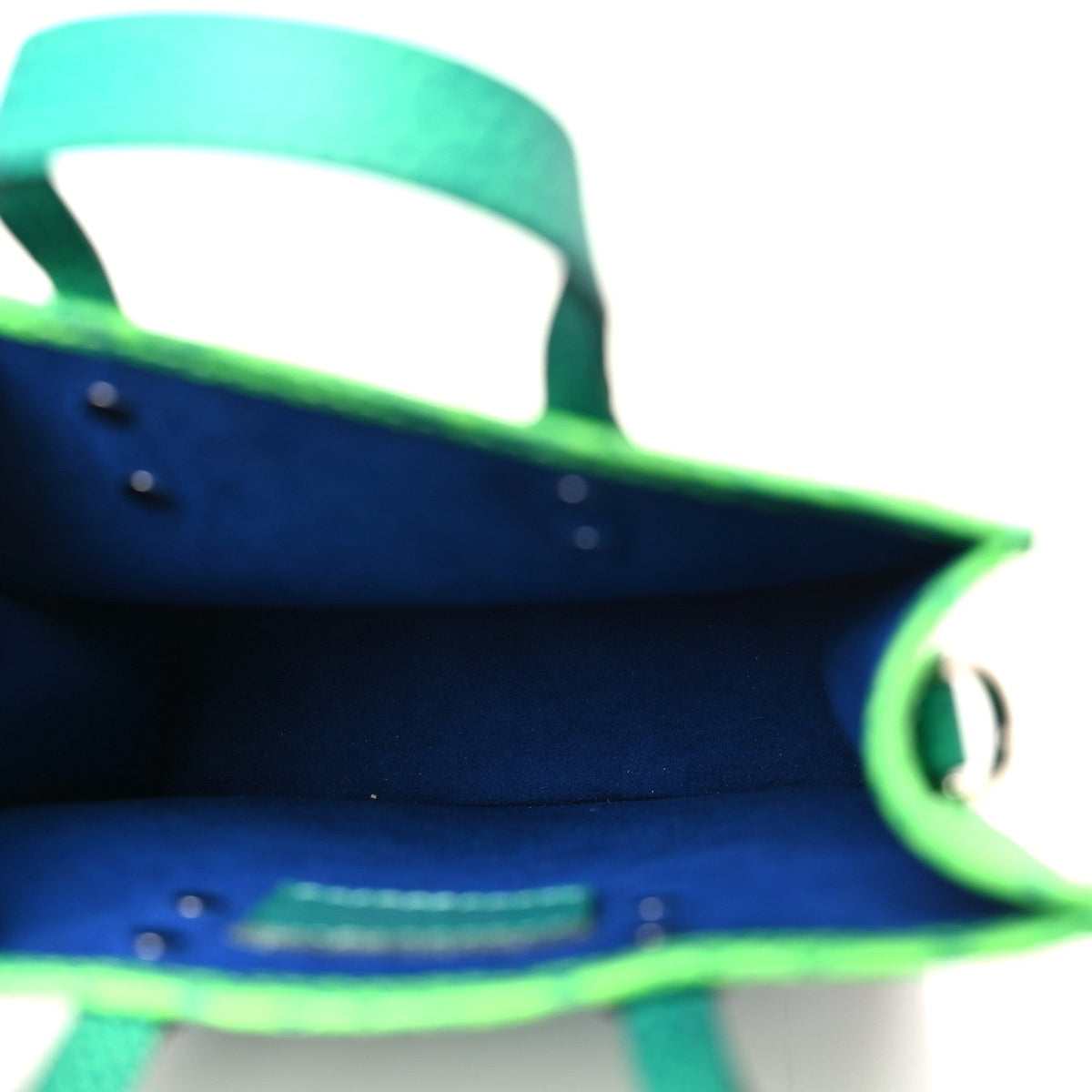 Taurillon Illusion Sac Plat XS Bleu Vert