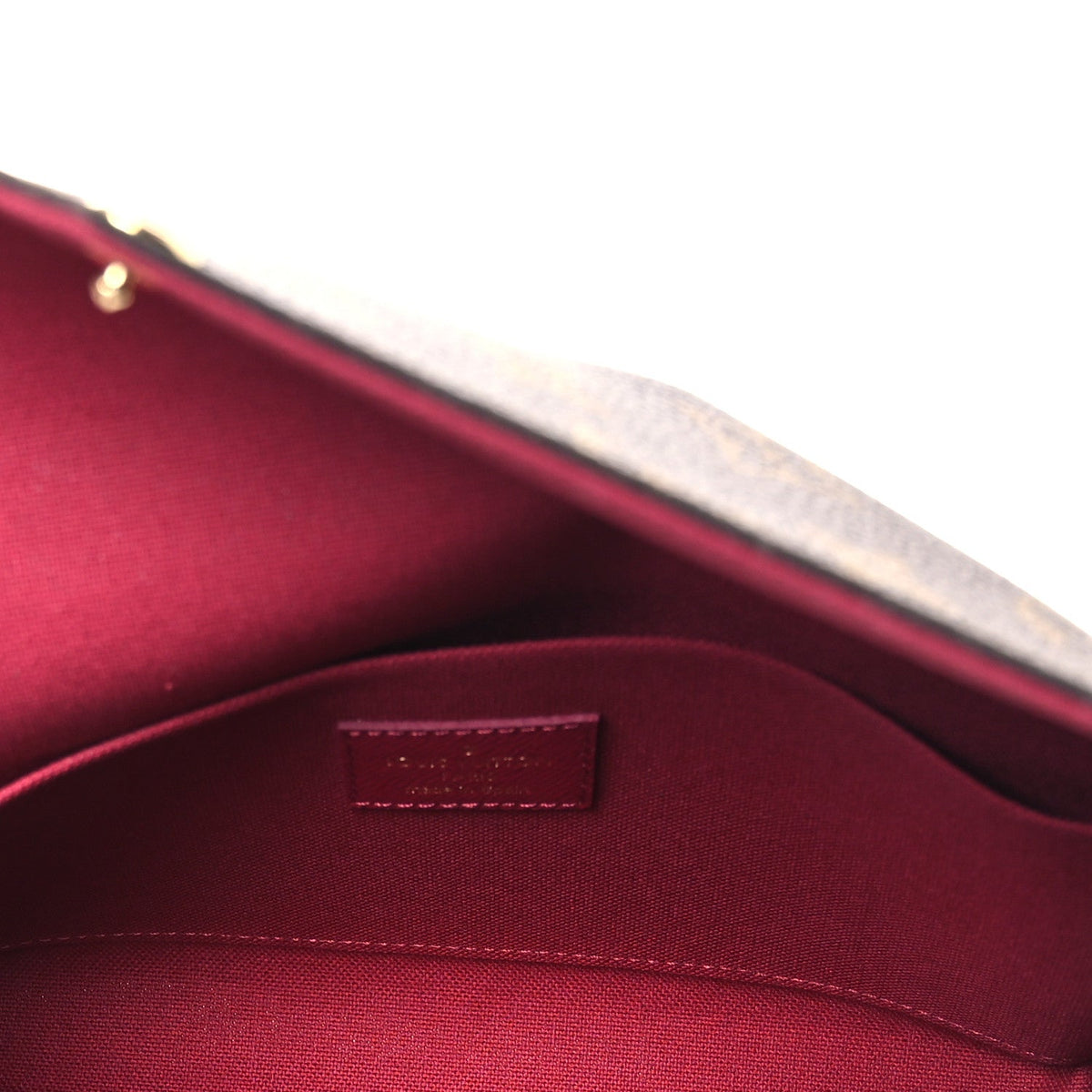 Monogram Pochette Felicie Chain Wallet Fuchsia