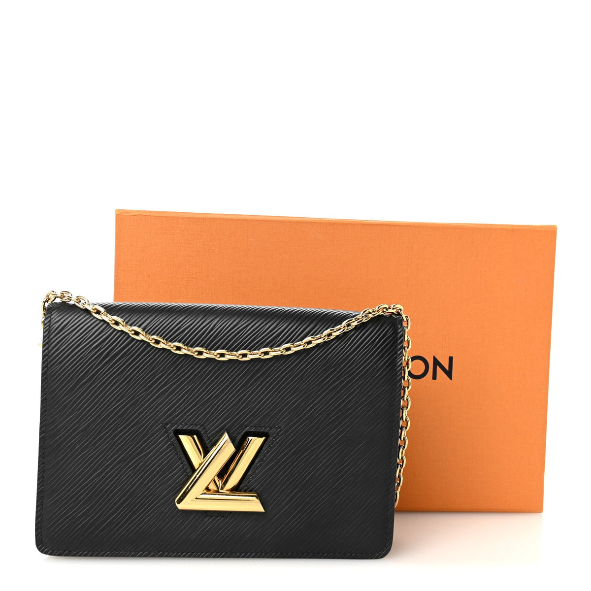 Epi Twist Belt Chain Wallet Black