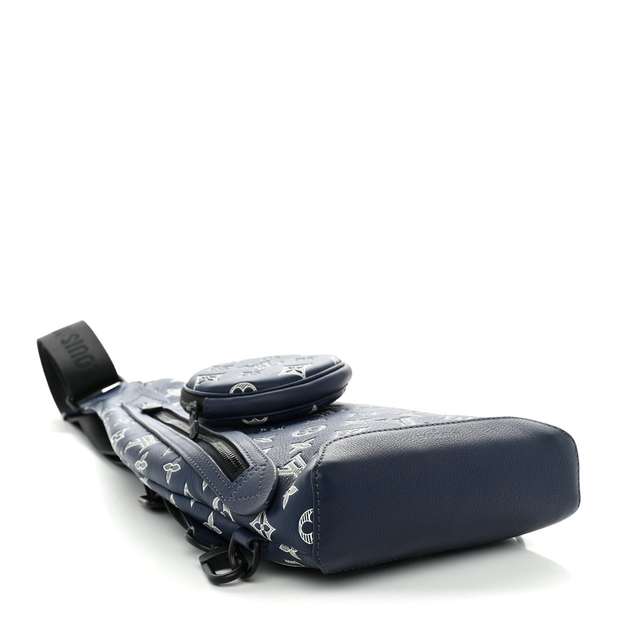 Monogram Shadow Duo Slingbag Navy River Blue