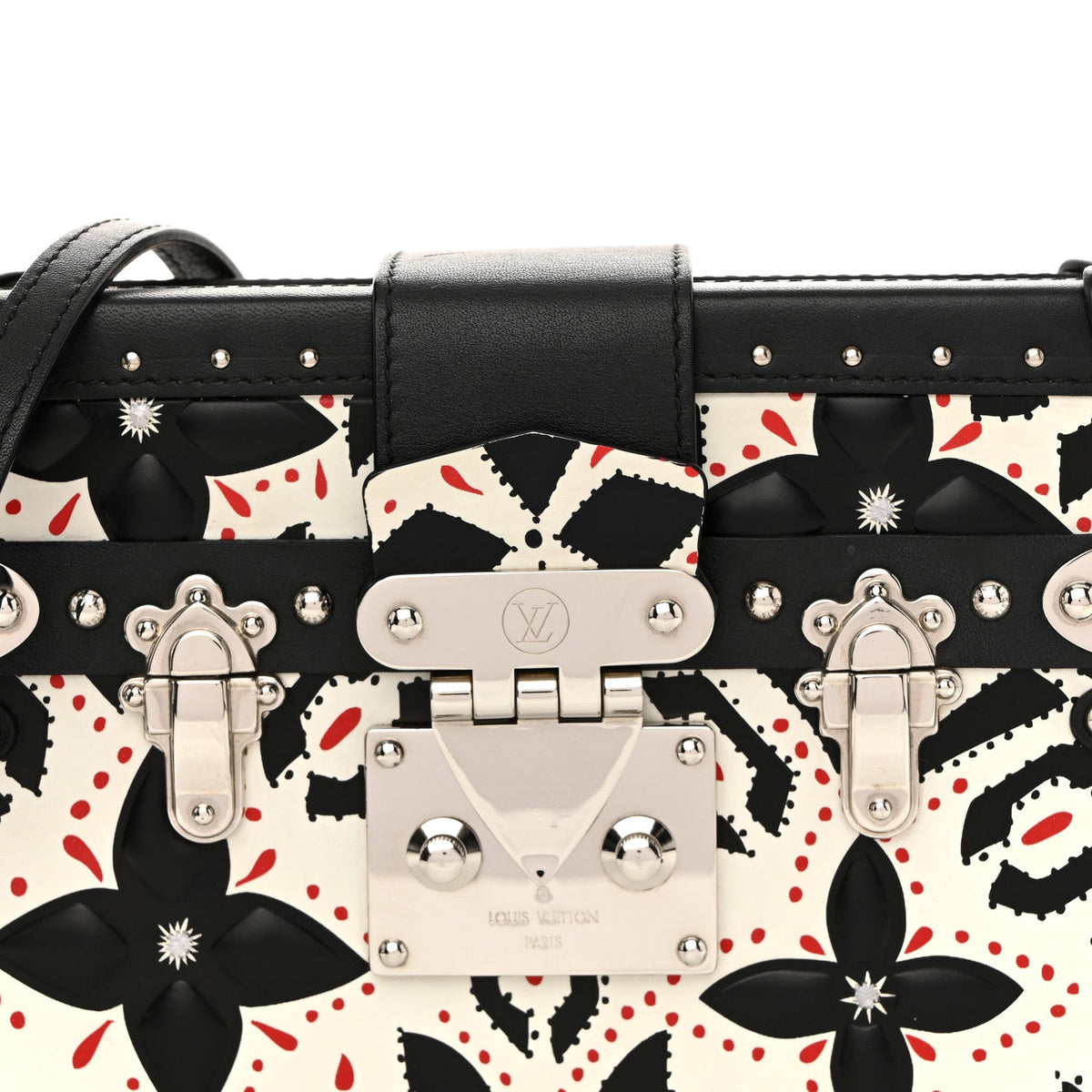 Calfskin Graphic Print Petite Malle