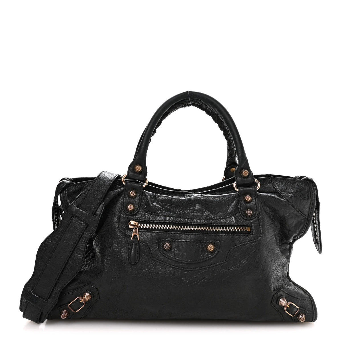 Agneau Giant 12 Rose Gold Hardware City Black