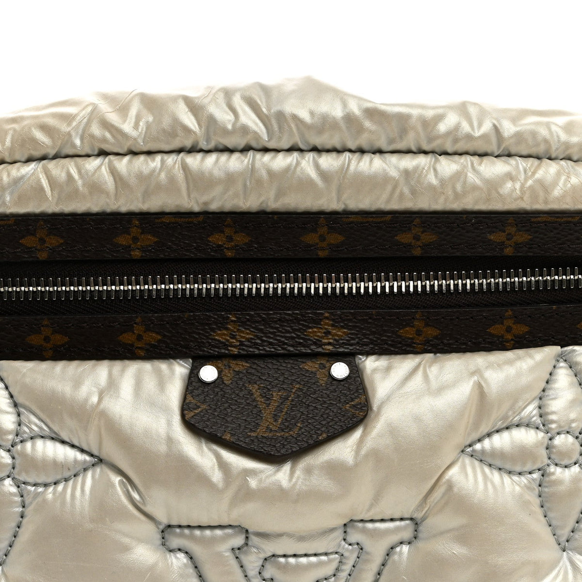Econyl Monogram Pillow Bumbag Silver