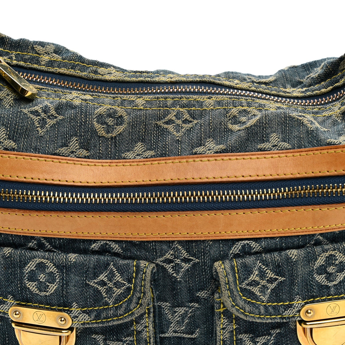 Monogram Denim Baggy PM Blue
