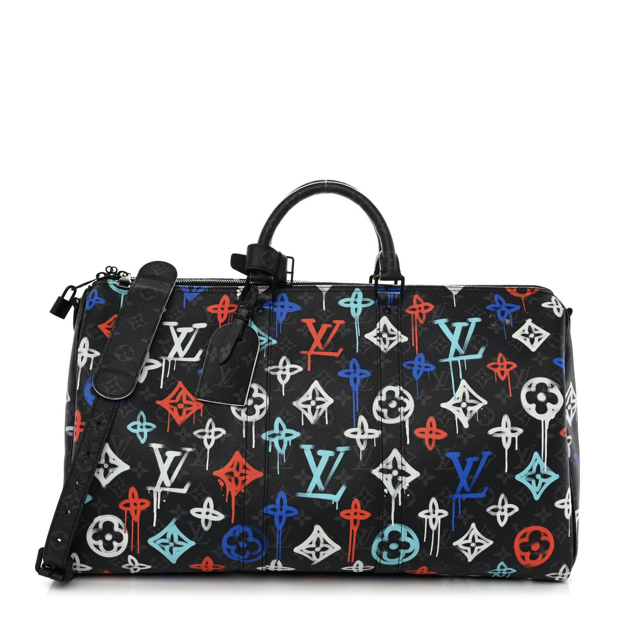Monogram Eclipse LV Graffiti Keepall Bandouliere 50 Multicolor