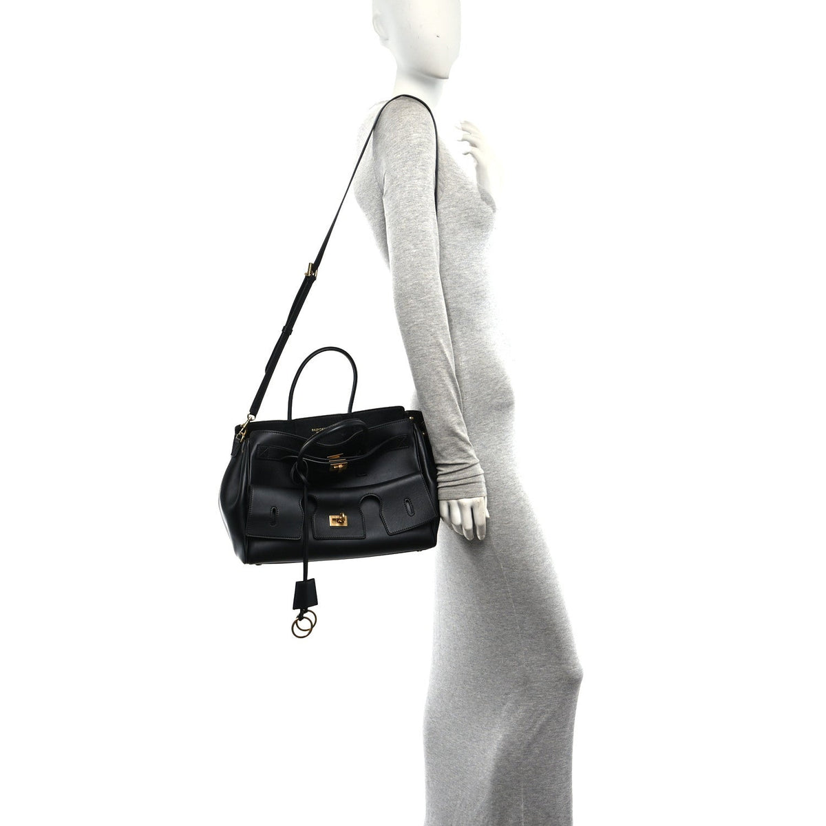 Smooth Calfskin Small Bel Air Carry All Bag Black