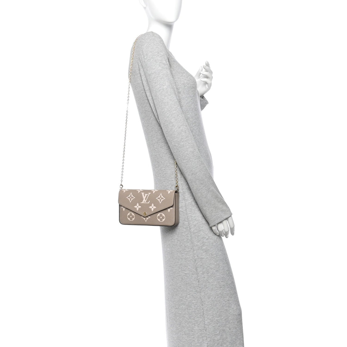 Empreinte Monogram Giant Felicie Pochette Tourterelle Creme
