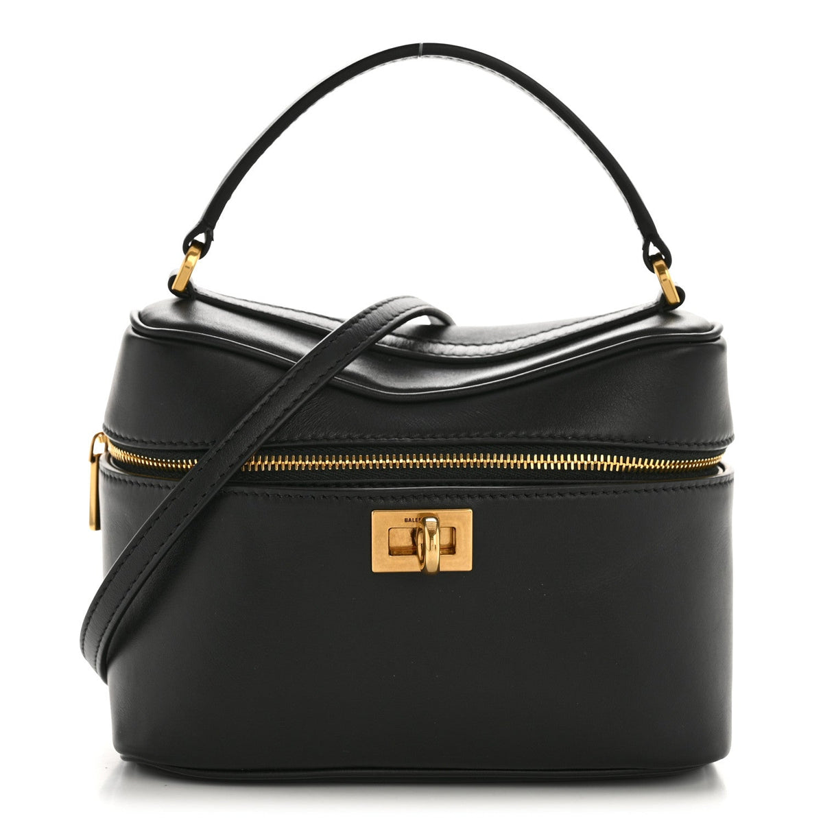 Natural Smooth Calfskin Rodeo Vanity Black