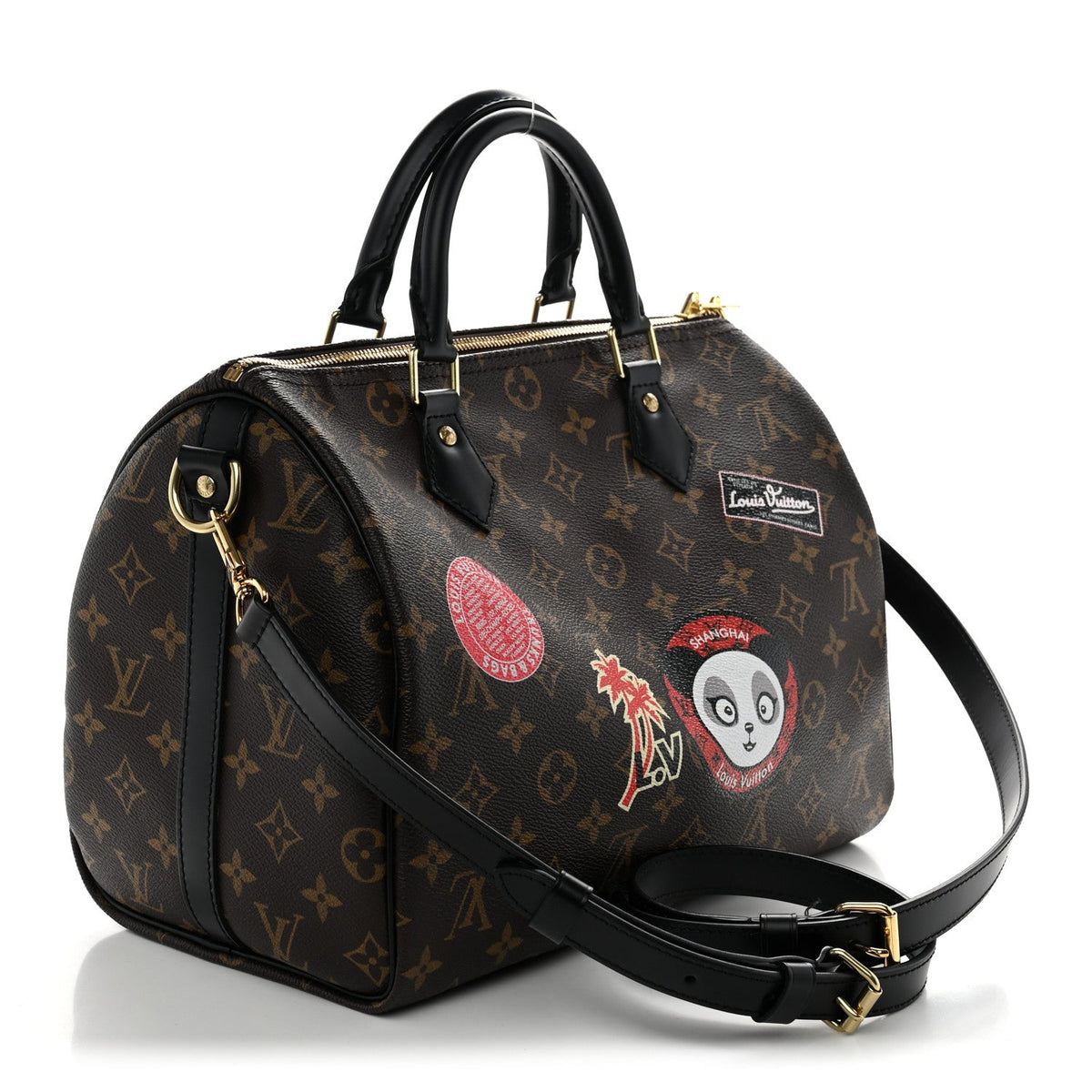Monogram My World Tour Speedy Bandouliere 30 Black