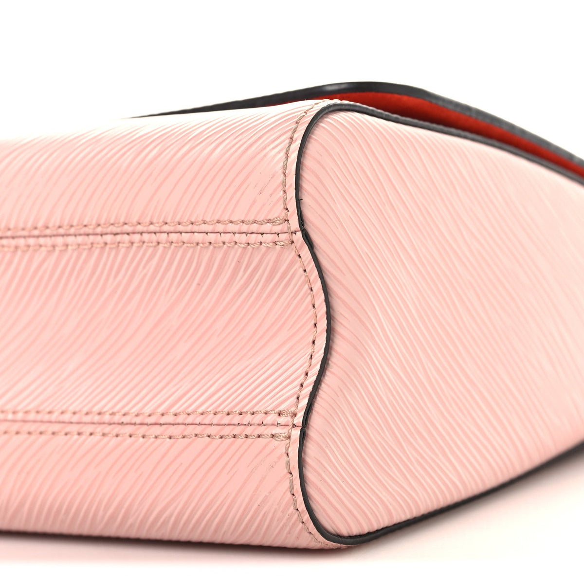 Epi Travel Stickers Twist Shoulder Bag Rose Ballerine