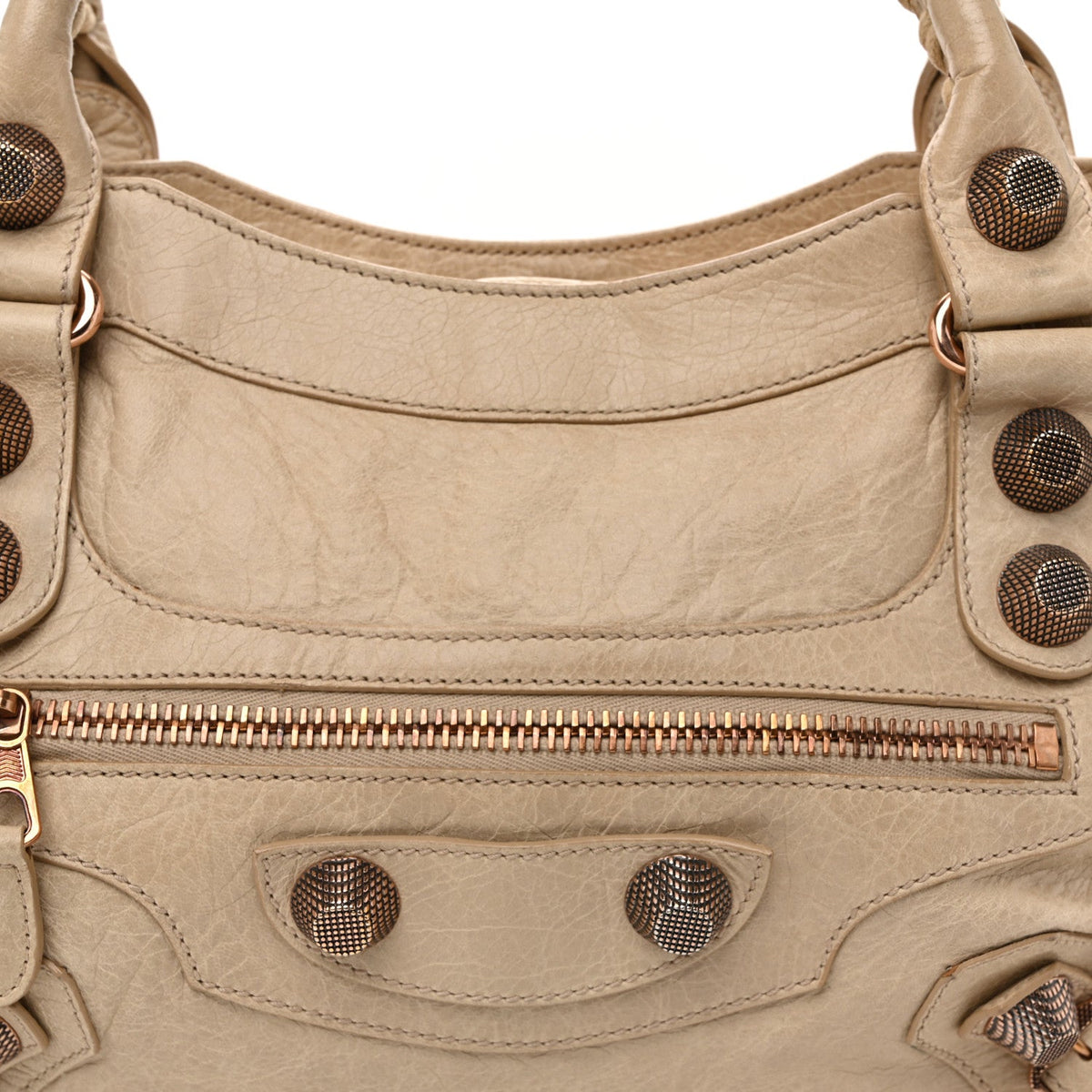 Agneau Giant 21 Rose Gold Hardware City Praline