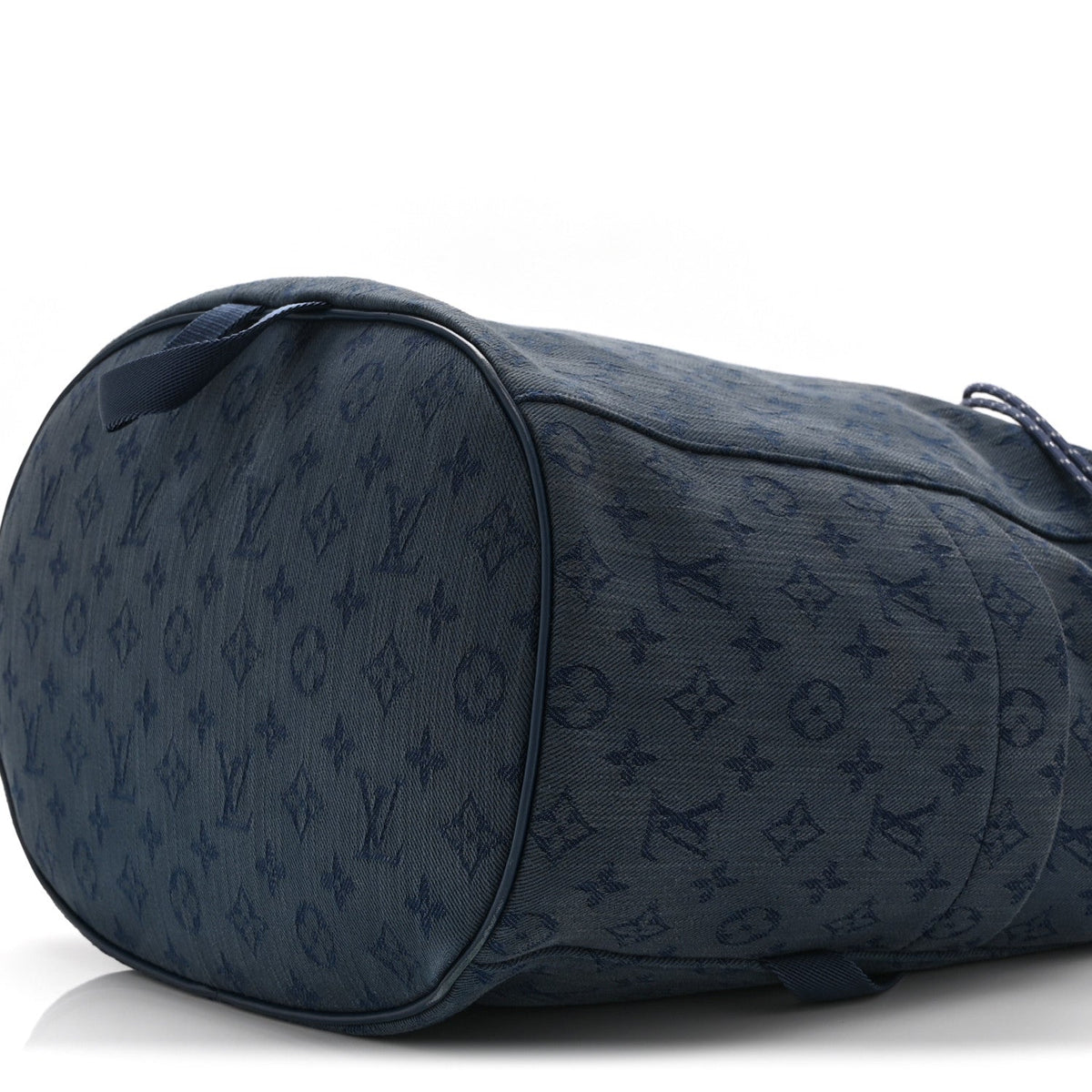 Monogram Denim Chalk Backpack Navy
