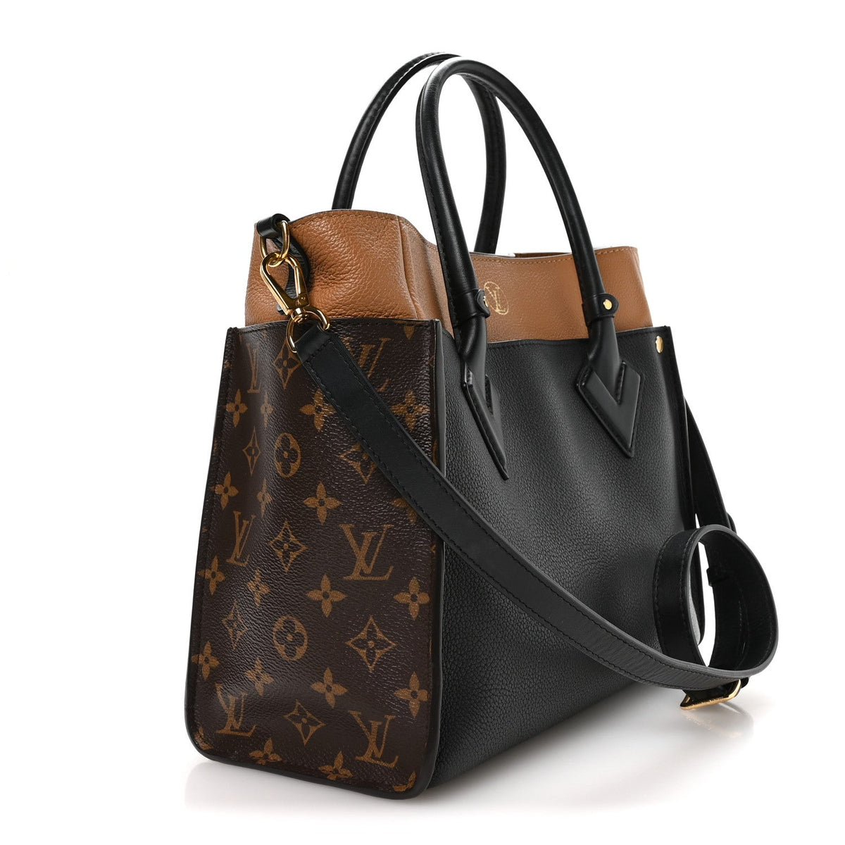 Calfskin Monogram On My Side Black