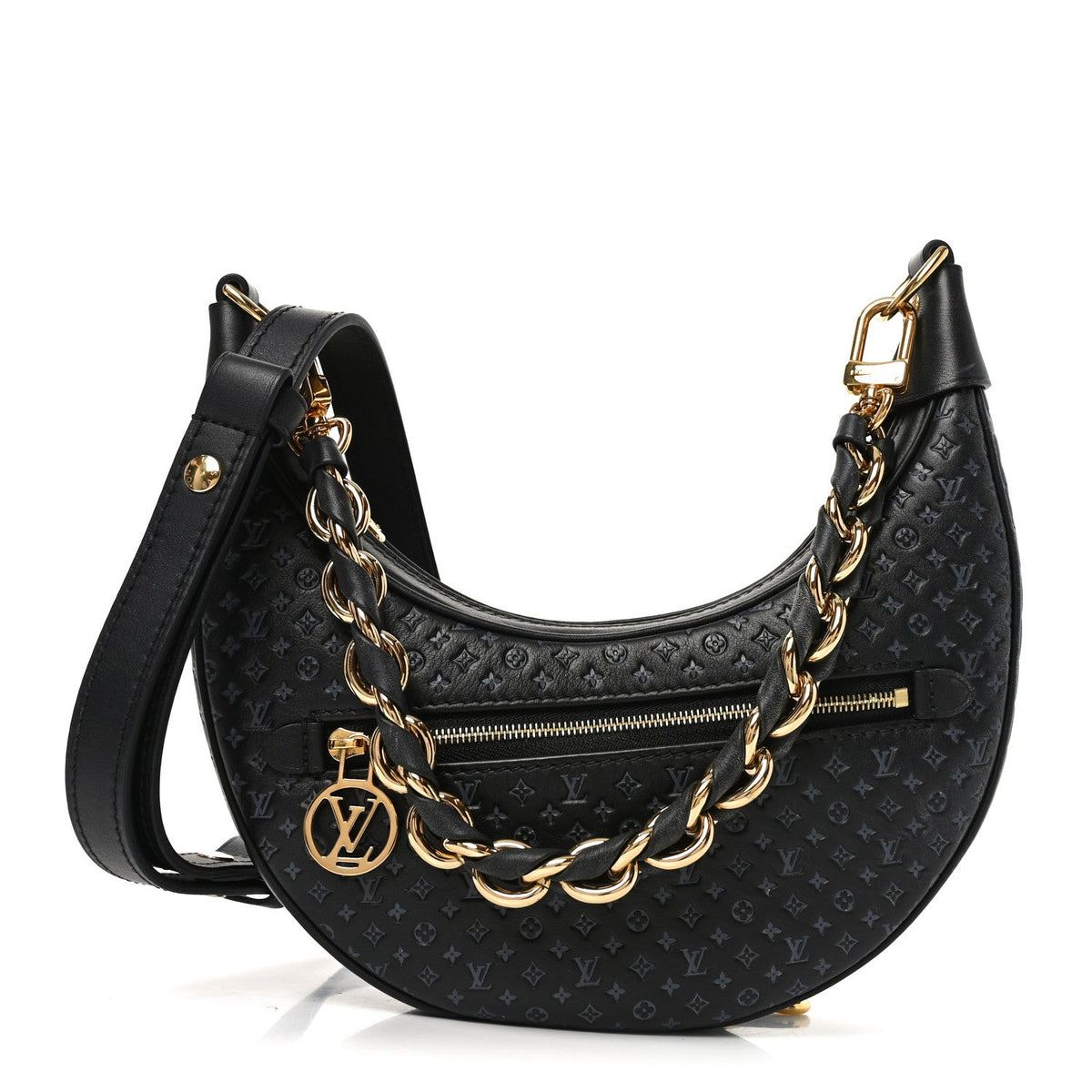 Calfskin Embossed Monogram Loop Black