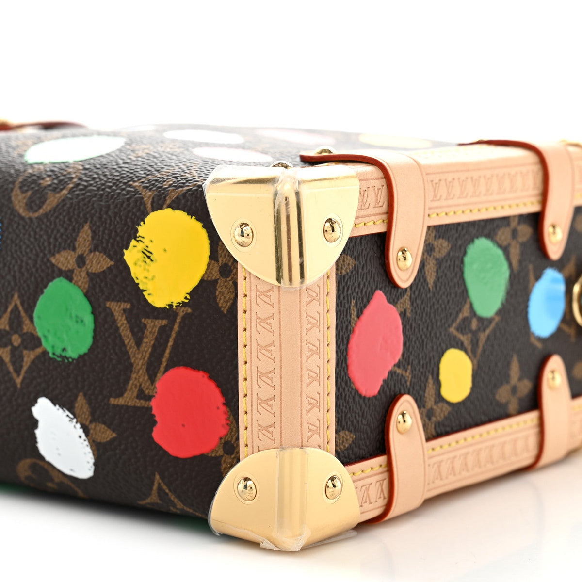 LV X YK Monogram Dots Side Trunk Multicolor