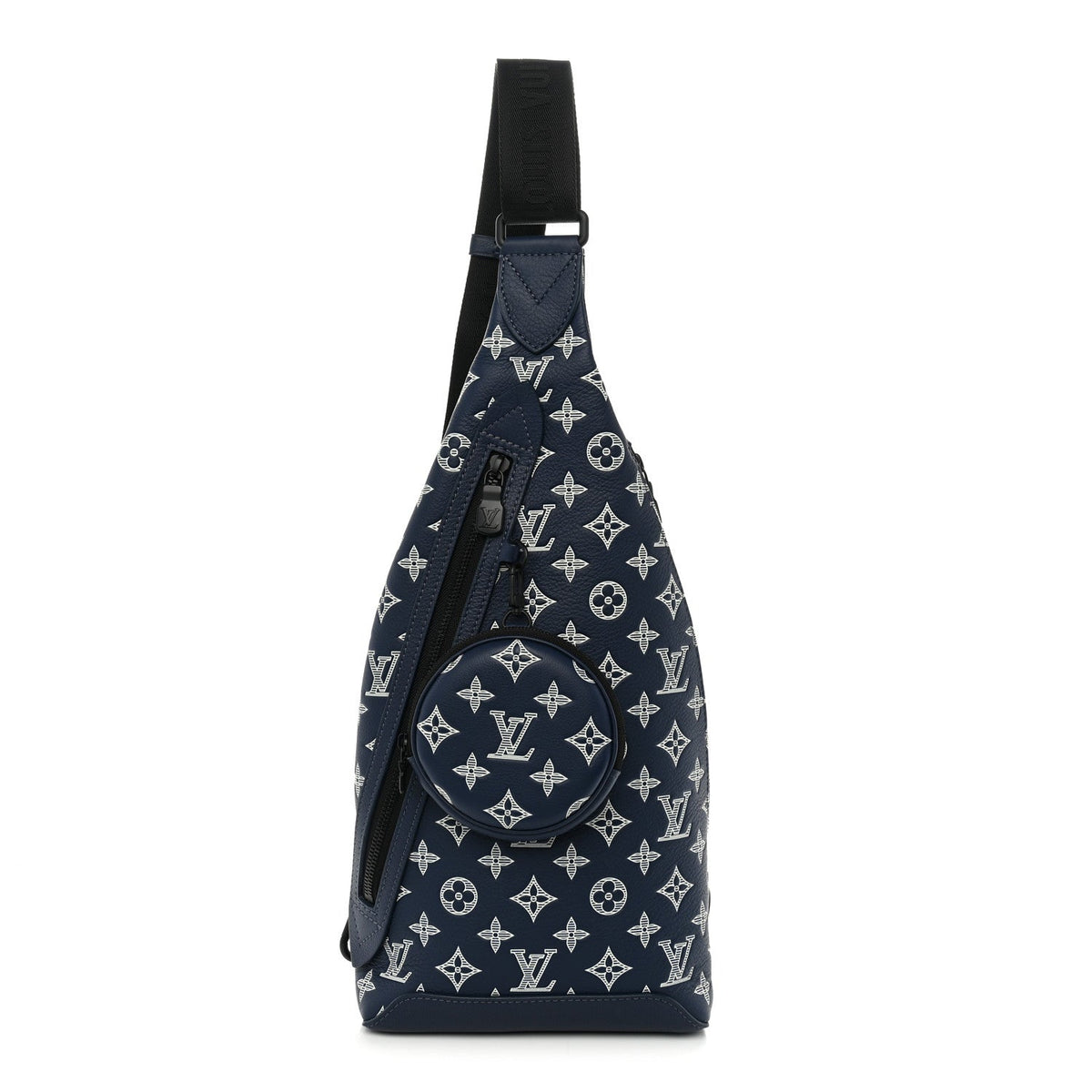 Monogram Shadow Duo Slingbag Navy River Blue