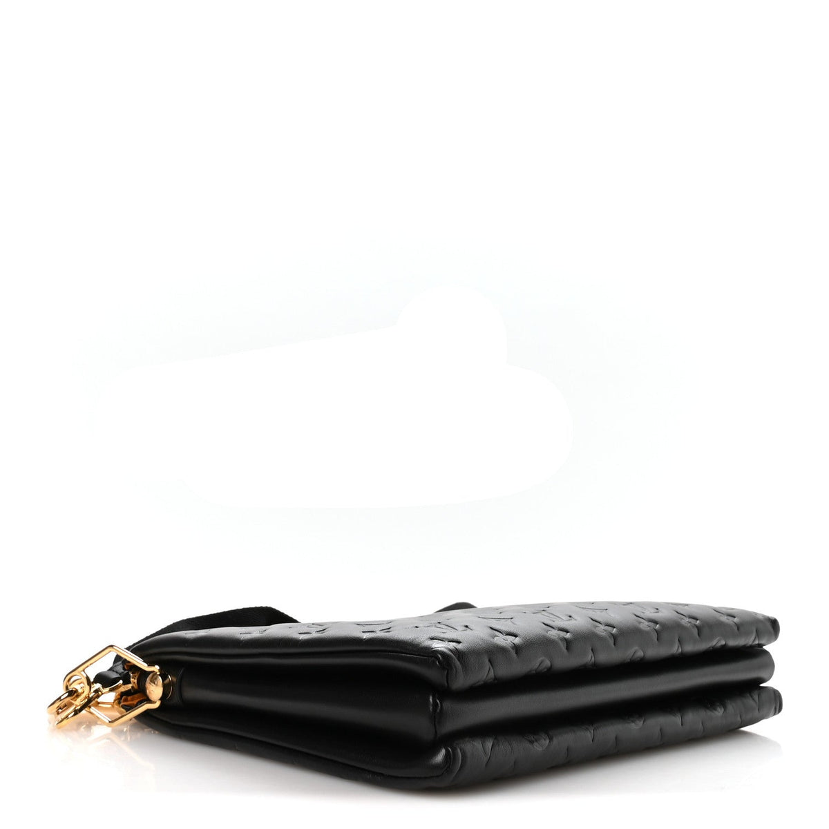 Lambskin Embossed Monogram Coussin MM Black