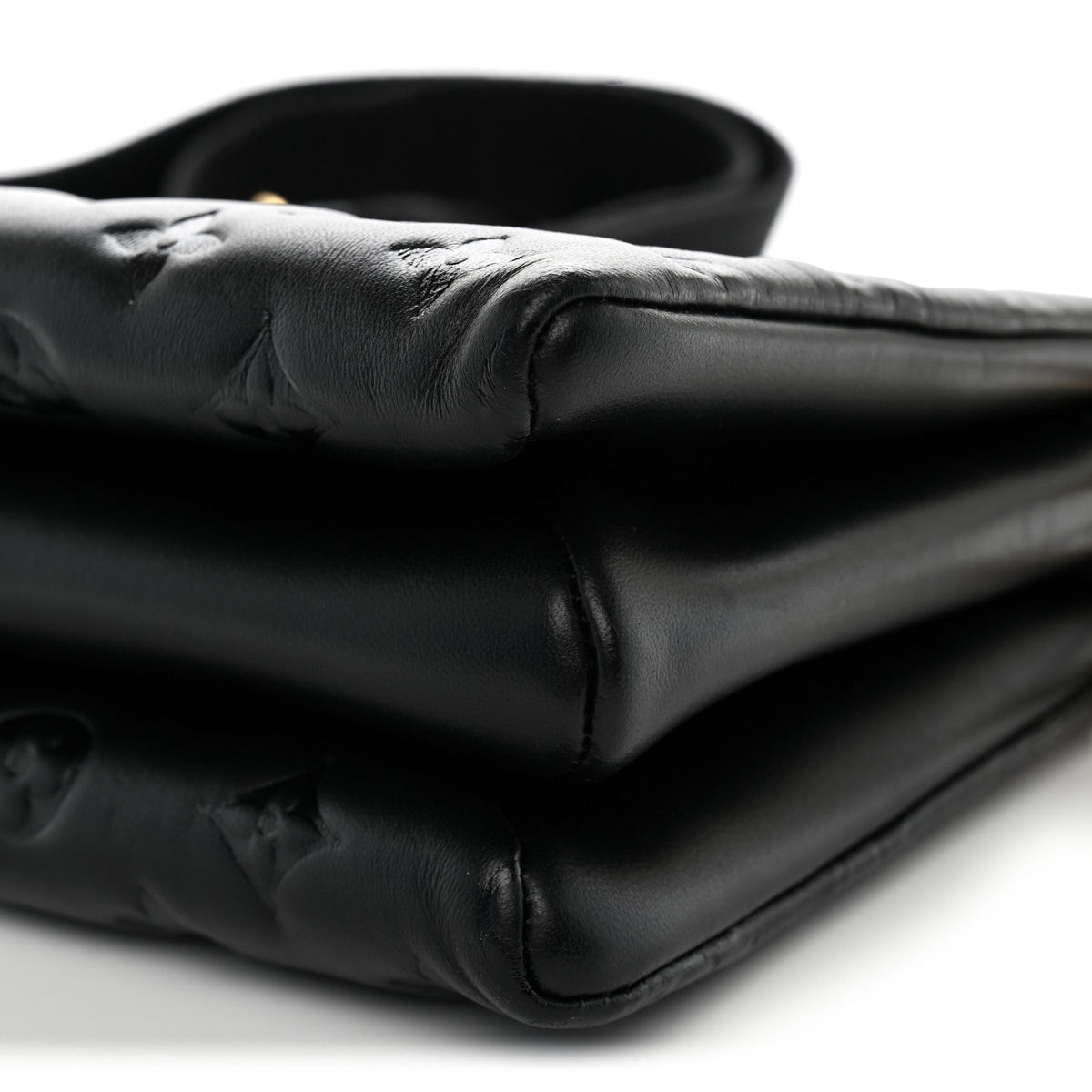 Lambskin Embossed Monogram Coussin PM Black
