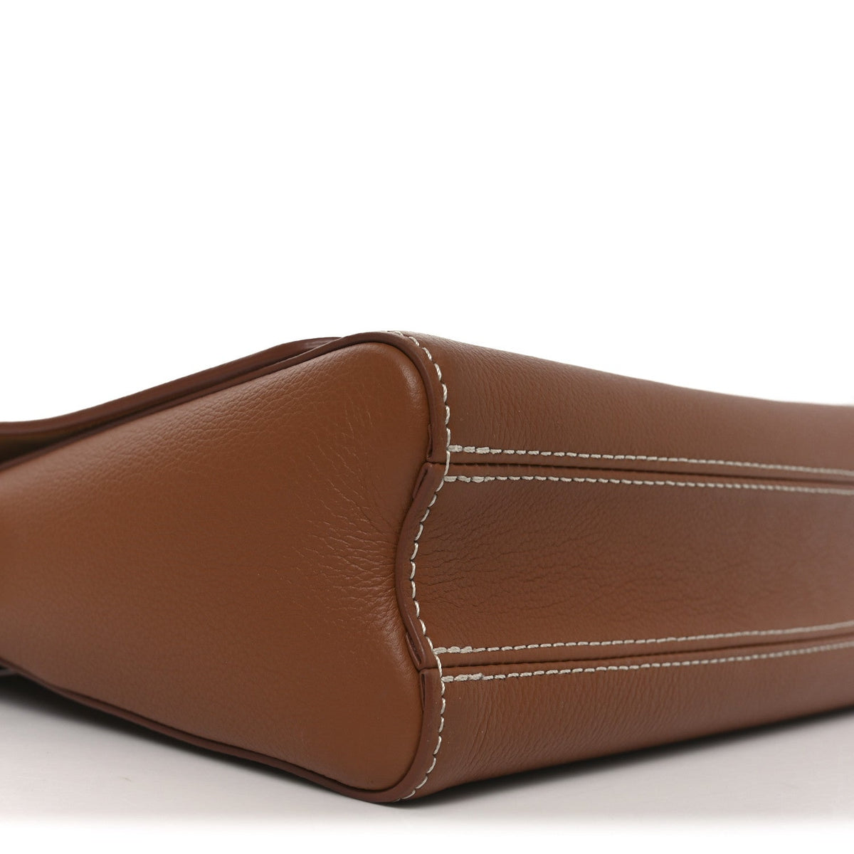 Calfskin Soft Twist Shoulder Bag Cognac