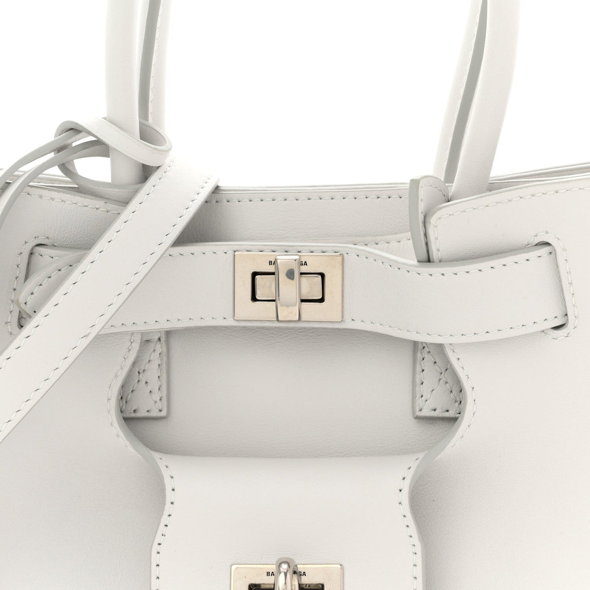 Smooth Calfskin Mini Bel Air Carry All Bag White