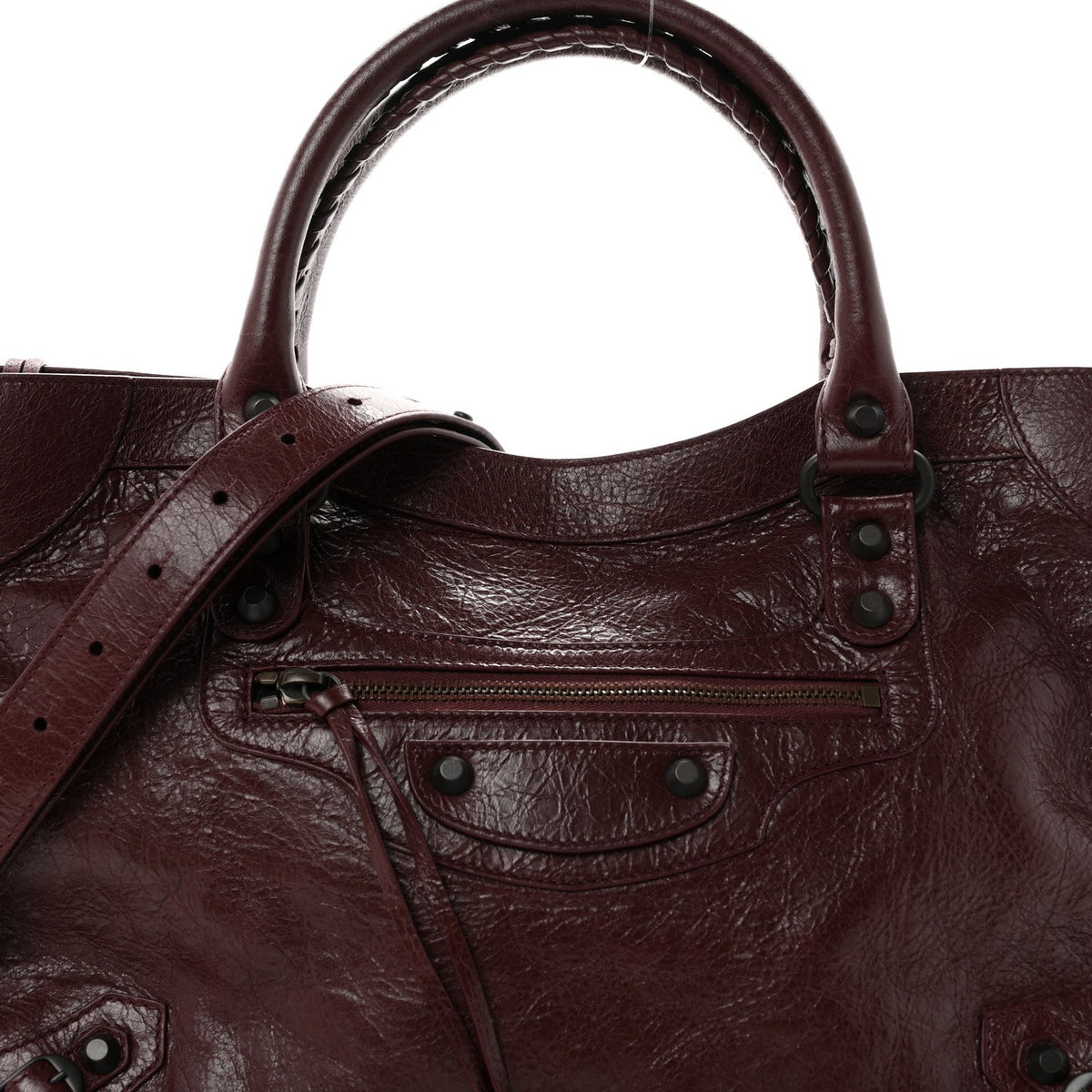 Agneau Arena Classic Hardware Medium Le City Dark Burgundy