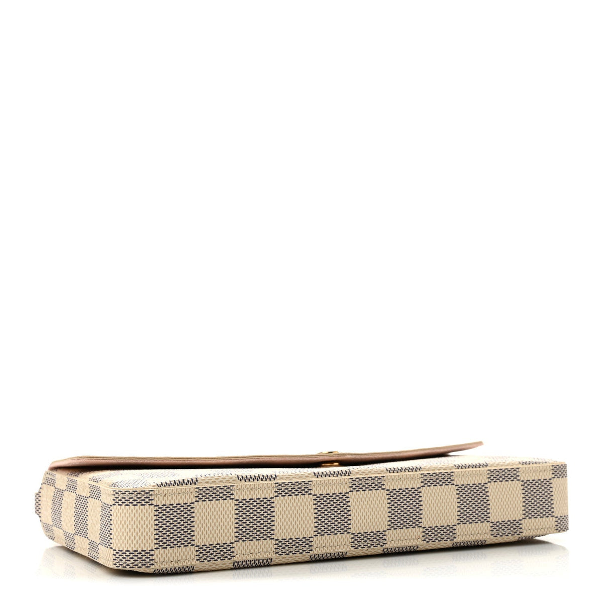 Damier Azur Pochette Felicie Chain Wallet Rose Ballerine