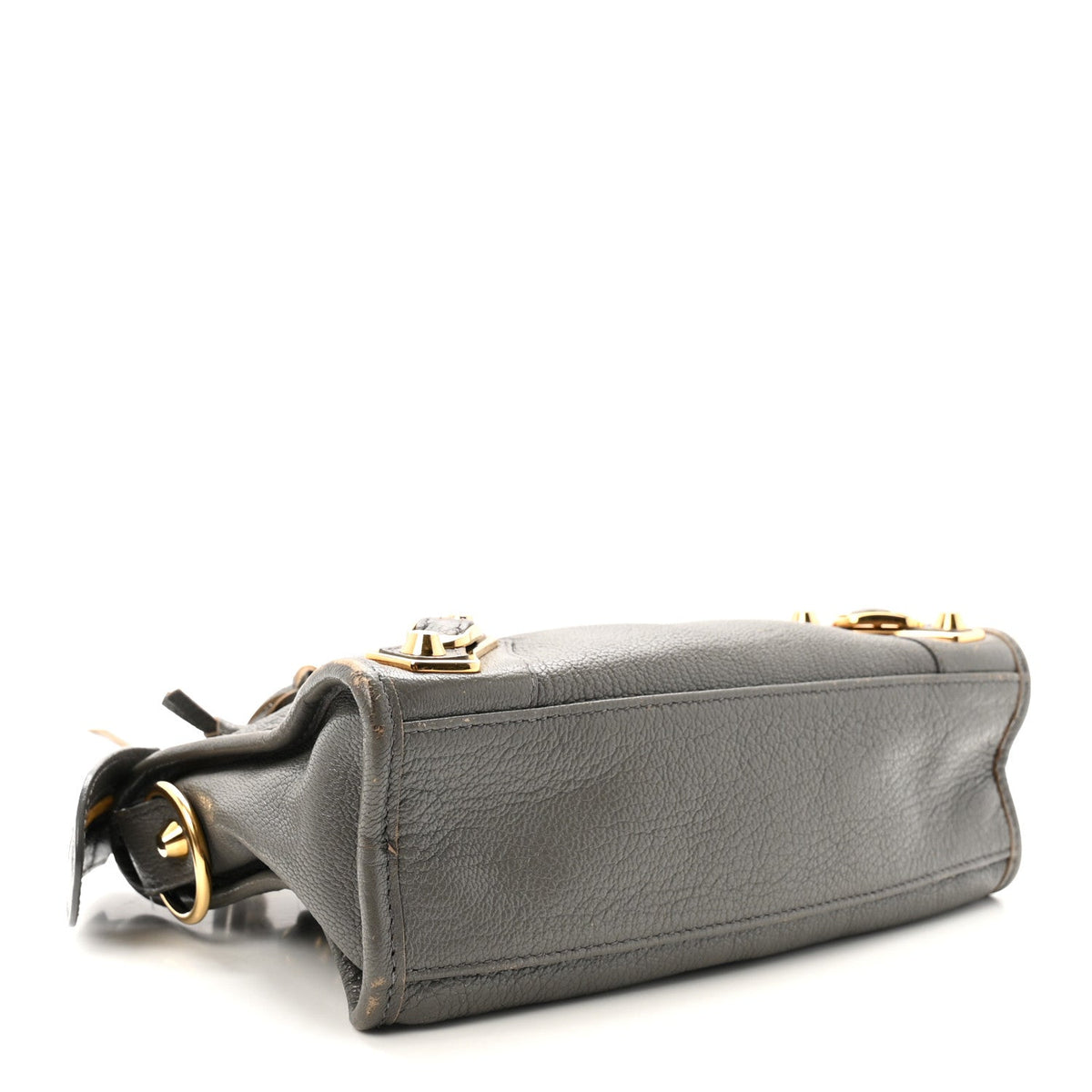 Chevre Gold Metallic Edge Hardware Mini City Gris Acier