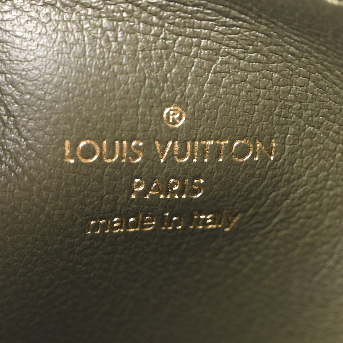 Lambskin Embossed Monogram Coussin PM Beige Cream