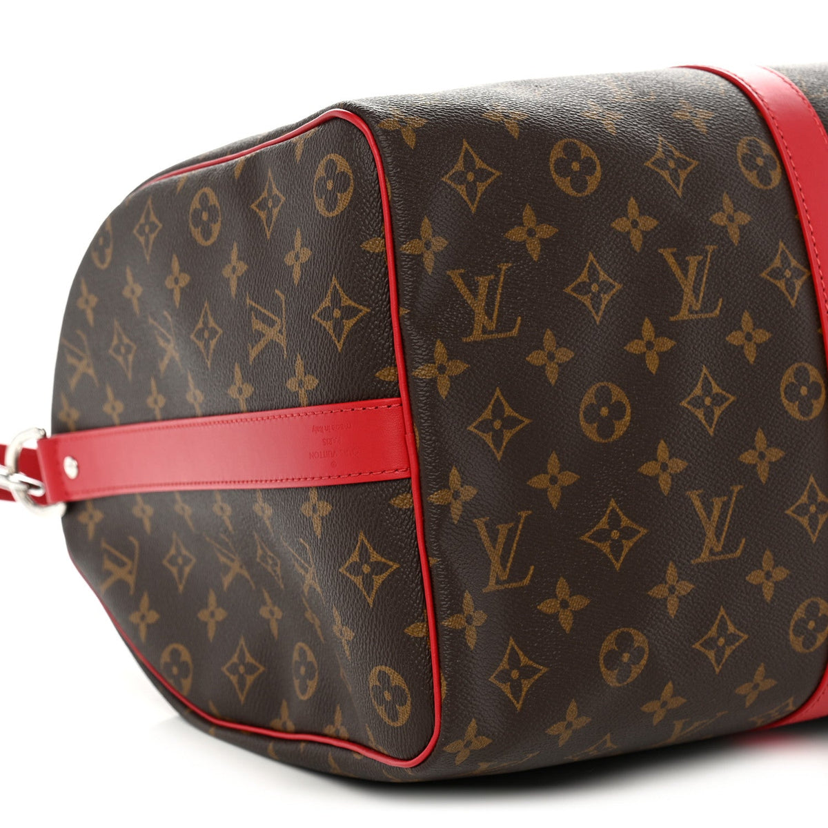 Monogram Macassar LV Colormania Keepall Bandouliere 45 Sari Red