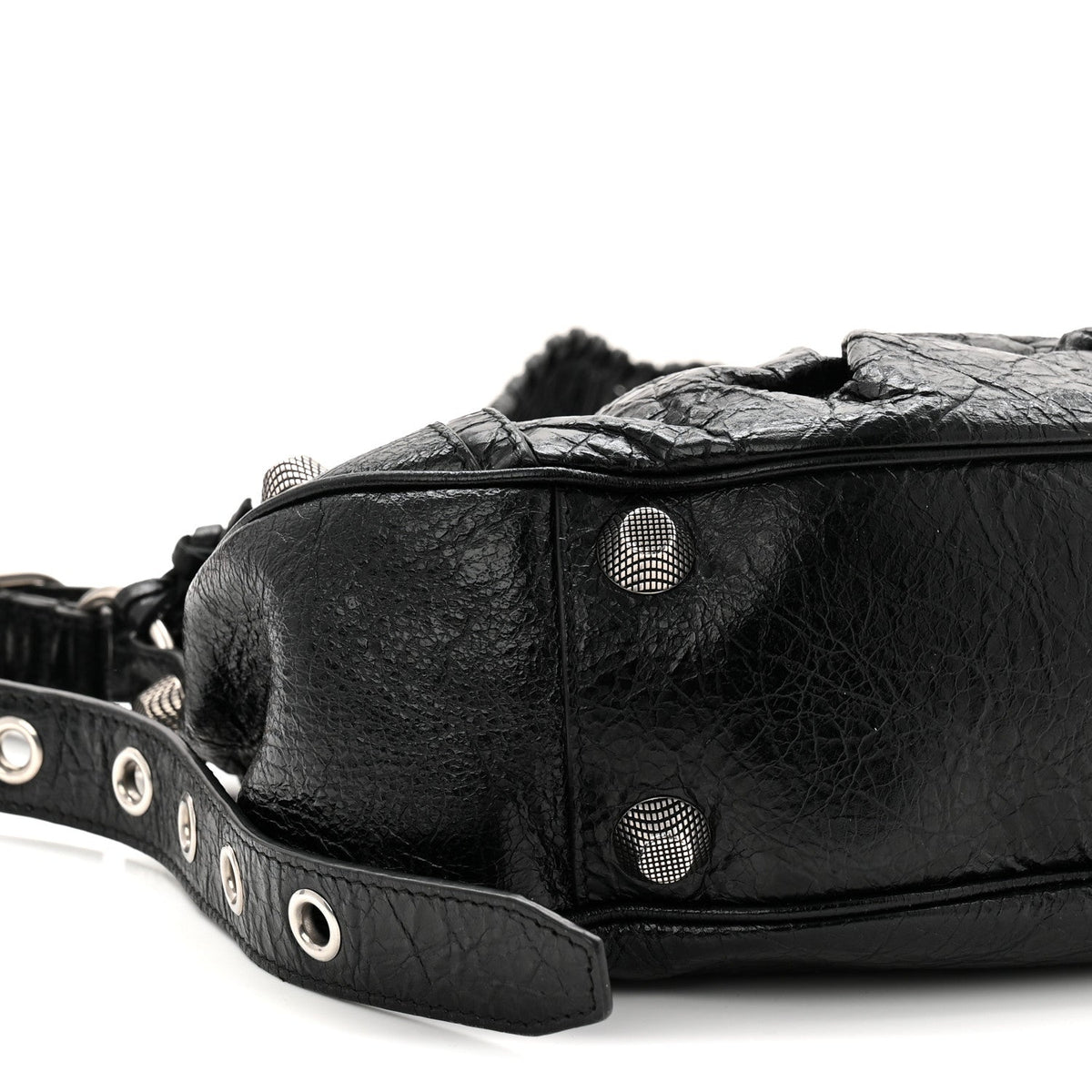 Agneau Arena Small Le Cagole Shoulder Bag Black