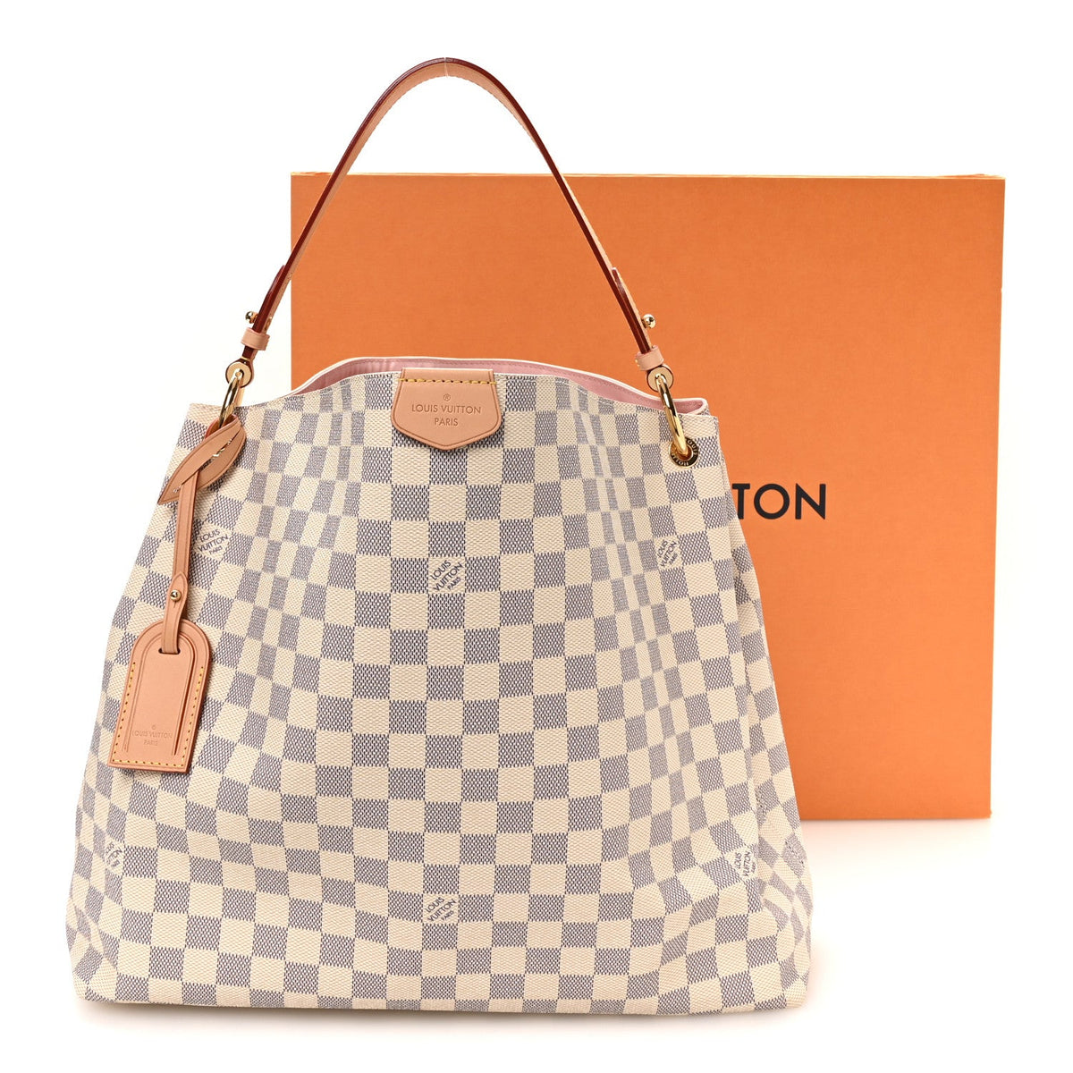 Damier Azur Graceful MM Rose Ballerine