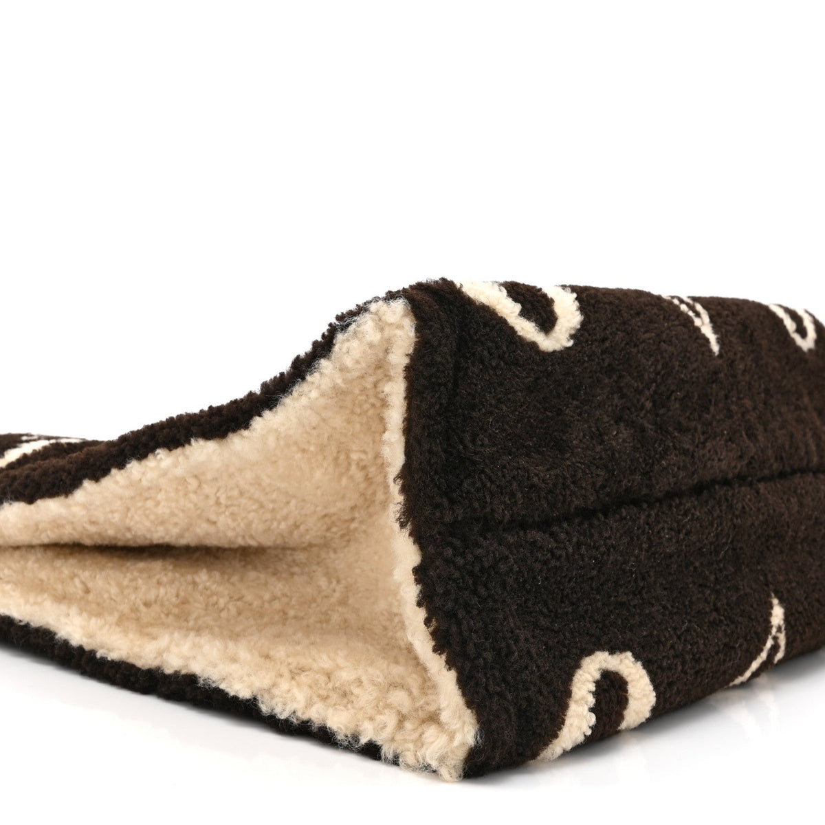 Shearling Monogram Giant Teddy Onthego GM Black White