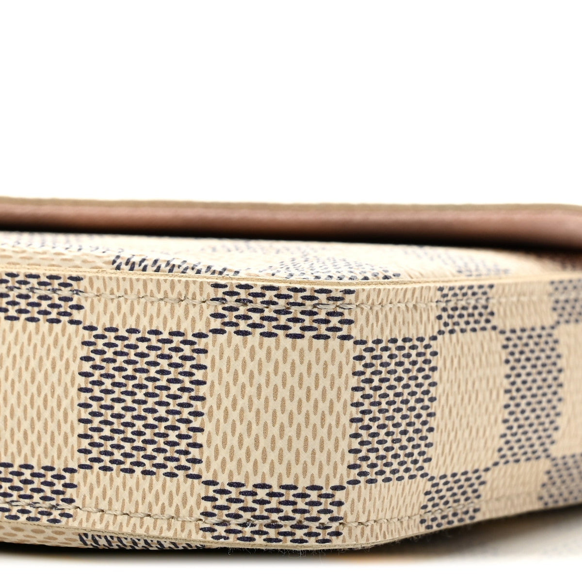 Damier Azur Pochette Felicie Chain Wallet Rose Ballerine