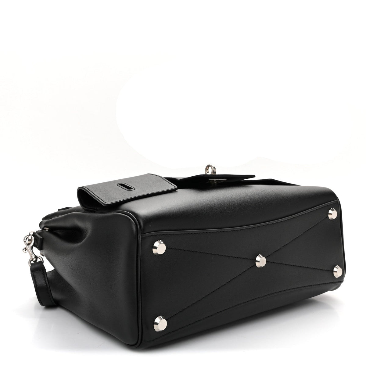 Smooth Calfskin Small Bel Air Carry All Bag Black