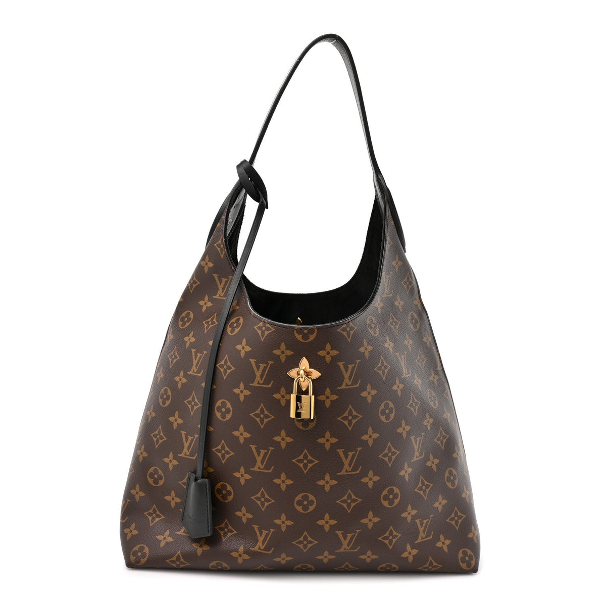 Monogram Flower Hobo Black