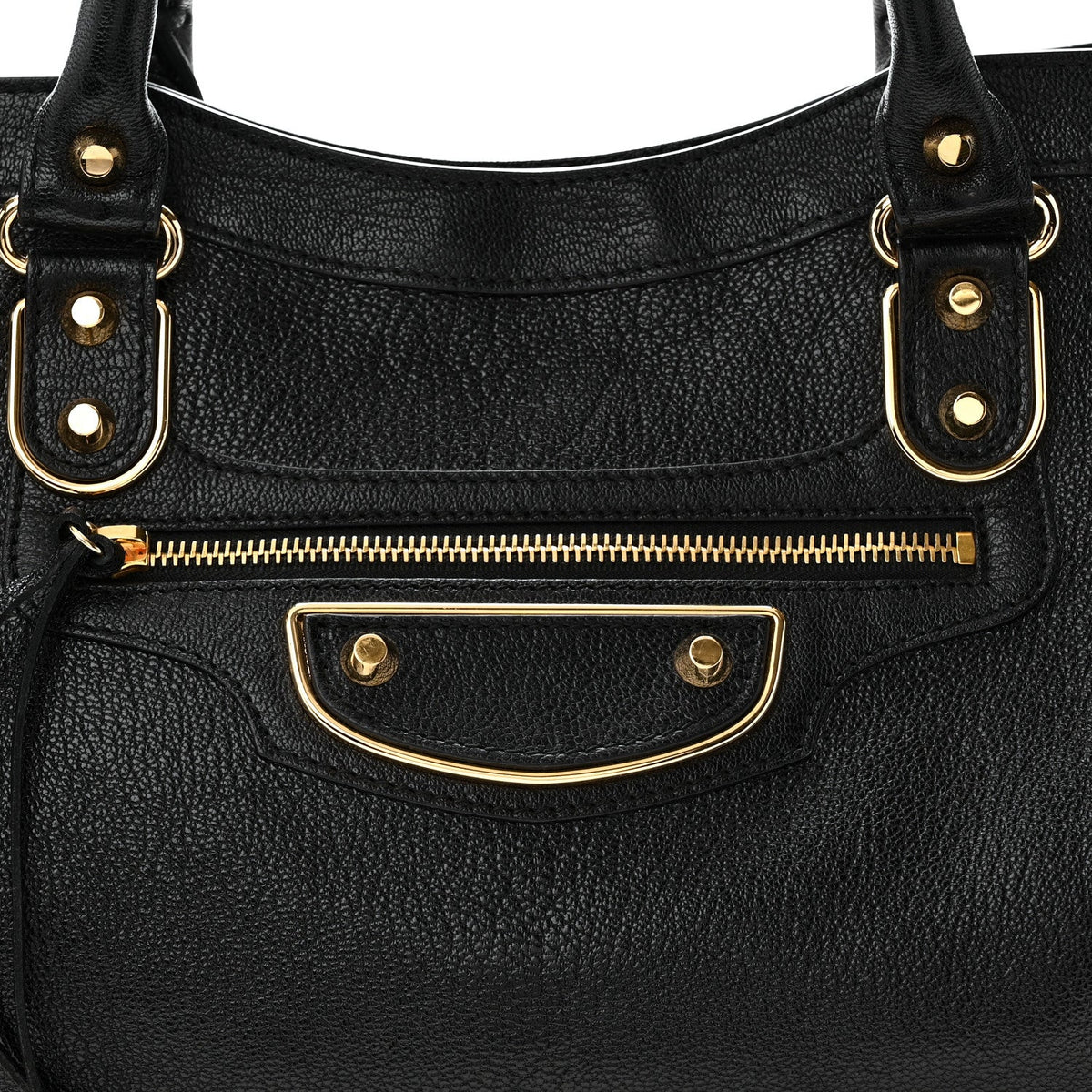 Chevre Gold Metallic Edge Hardware City Black