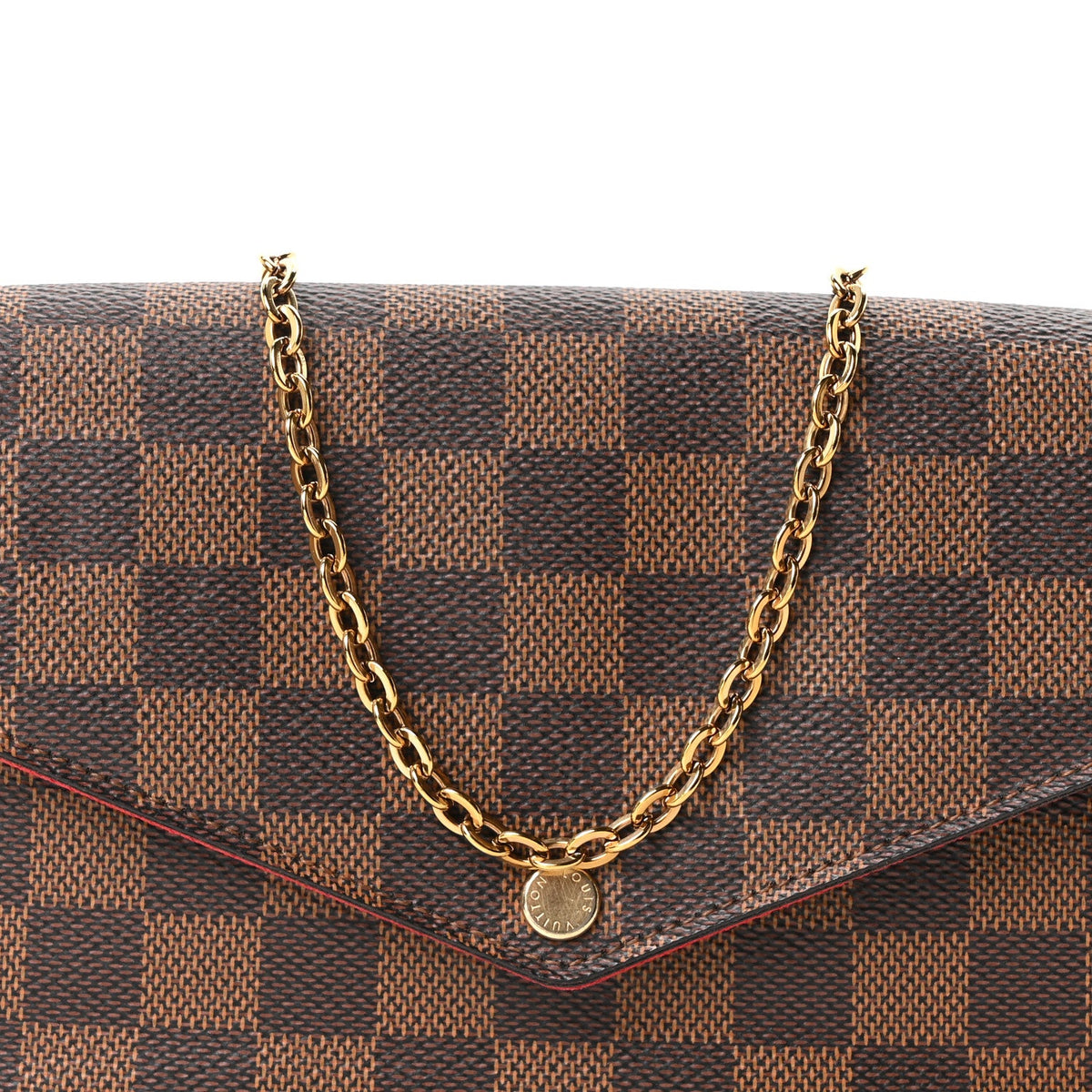 Damier Ebene Pochette Felicie Chain Wallet