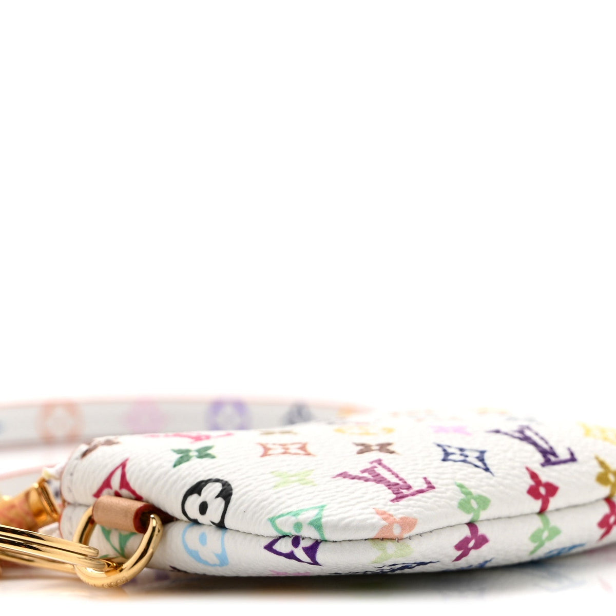 LV X TM Monogram Multicolor Phone Holder White