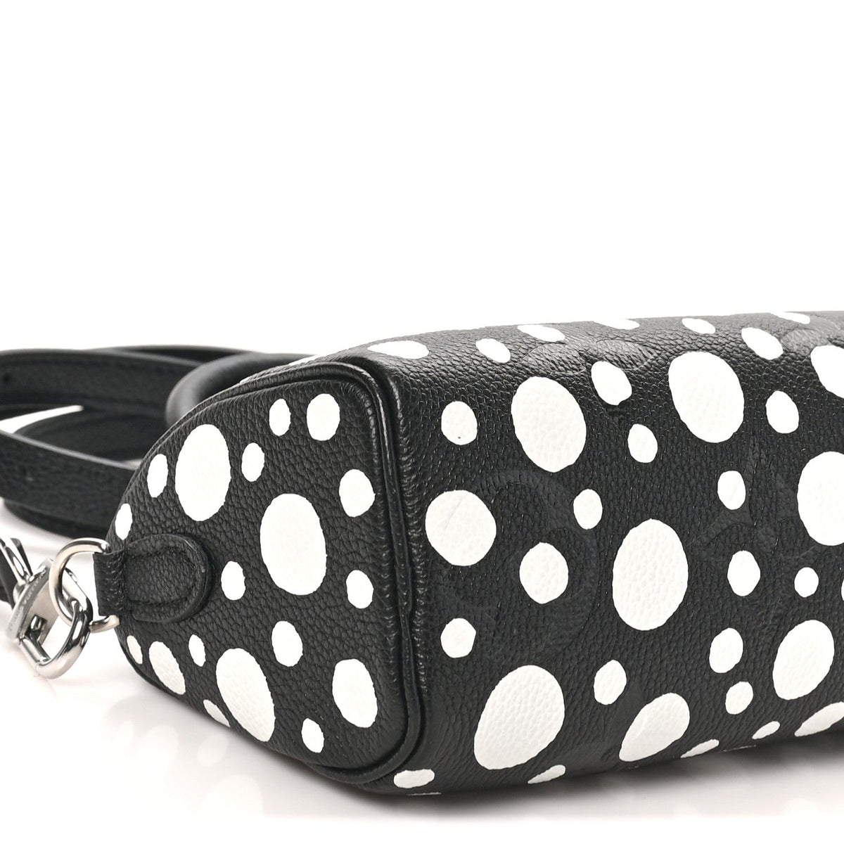 LV X YK Empreinte Infinity Dots Nano Speedy Bandouliere Black White