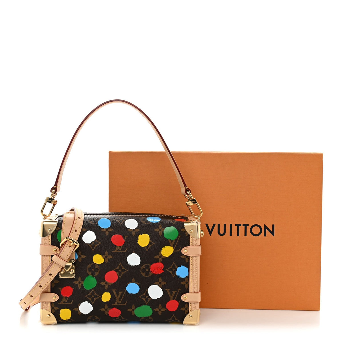 LV X YK Monogram Dots Side Trunk Multicolor