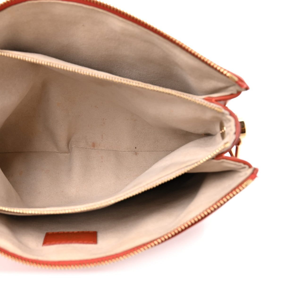 Lambskin Embossed Monogram Coussin PM Terracotta Brown