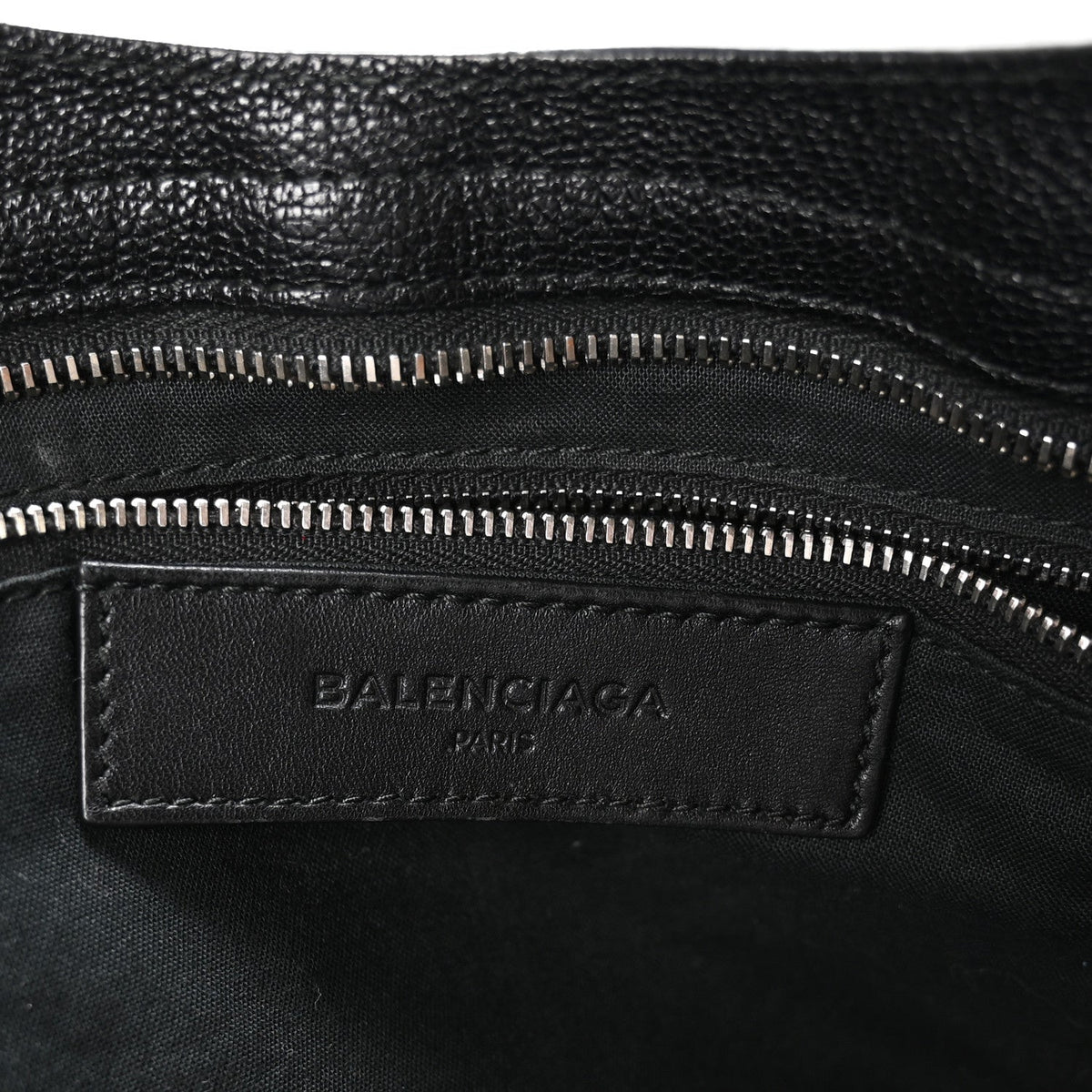 Chevre Silver Metallic Edge Hardware City Black