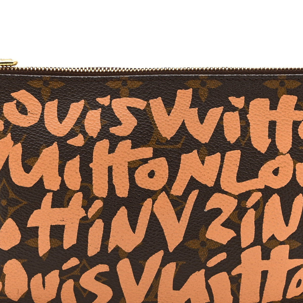 Monogram Graffiti Pochette Accessories Peach