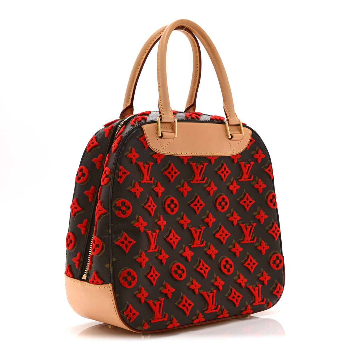 Monogram Tuffetage Deauville Cube Red