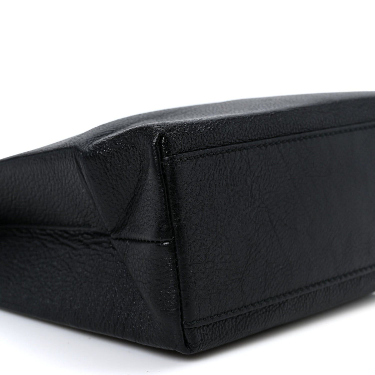 Calfskin Logo XXS Shopping Tote Black