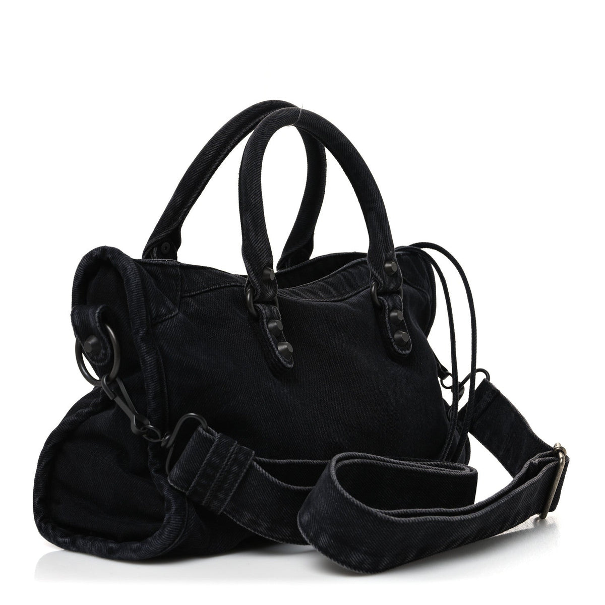 Washed Denim Classic Hardware Small Le City Black